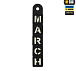 M-Tac нашивка MARCH Black/GID– Милитарист - миниатюра 1