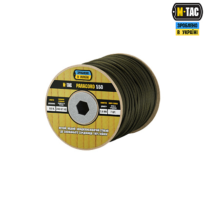 M-Tac паракорд 550 type III 60m OD Green– Мілітарист - зображення 1