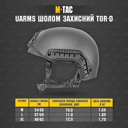 UaRms шолом захисний TOR-D олива– Милитарист - фото 10