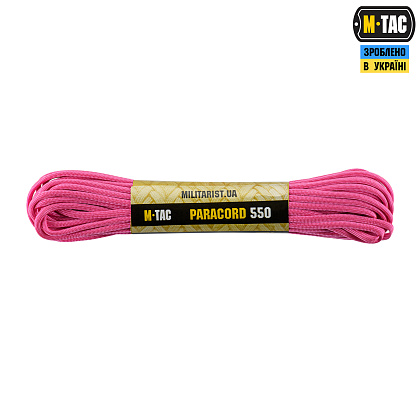 M-Tac паракорд 550 type III 15m Neon Pink– Мілітарист - зображення 1