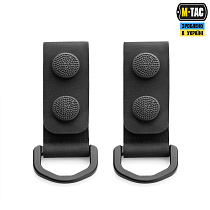 M-Tac кріплення з D-кільцем на тактичний ремінь (2 шт) Black– Мілітарист