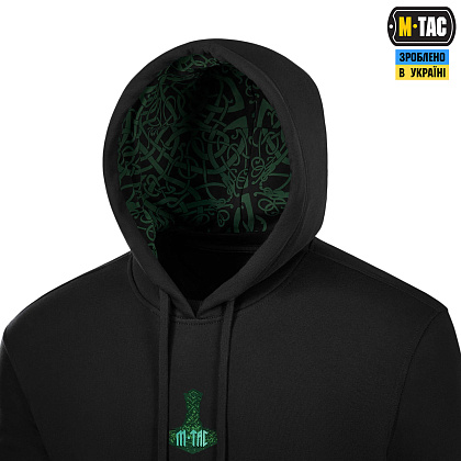 M-Tac кофта Hoodie Ragnarok Night Vision Cotton Hard Black– Мілітарист - зображення 7