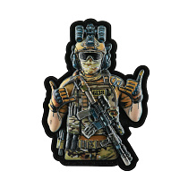 Нашивка Shaka Warrior PVC– Мілітарист