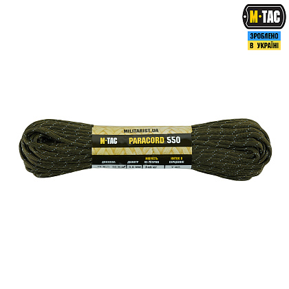 M-Tac паракорд 550 type III 30m OD Green Reflective– Мілітарист - зображення 1