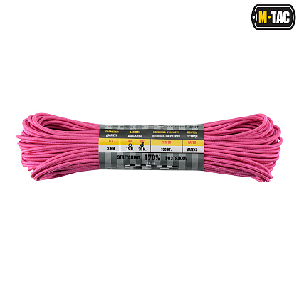 M-Tac паракорд Shock-Cord 3 mm 30m Neon Pink– Мілітарист - зображення 2