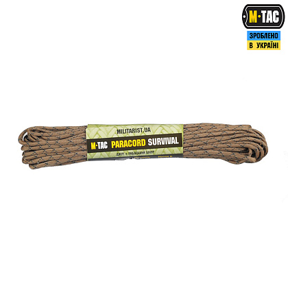 M-Tac паракорд Survival Coyote Camo Diamond 15м– Мілітарист - зображення 1