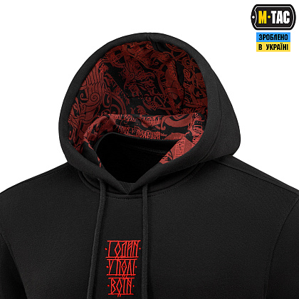 M-Tac кофта Hoodie Один в полі воїн Oversize Hard Black– Милитарист - фото 6