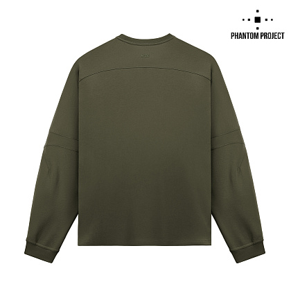 Phantom Project/M-Tac футболка Long Zipper combo Cotton Nylon Ranger Green– Мілітарист - зображення 2