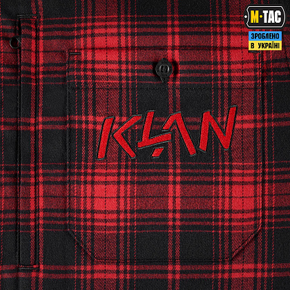M-Tac сорочка Redneck Shirt KLAN Embroidery Red/Black– Мілітарист - зображення 7