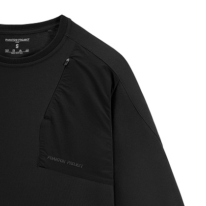 Phantom Project/M-Tac футболка Long Zipper combo Cotton Nylon Black– Мілітарист - зображення 3