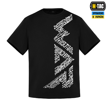 M-Tac футболка WAR Cotton Hard Black/White– Мілітарист - зображення 2