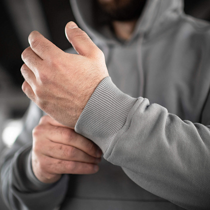 M-Tac кофта Hoodie Born by Revolution Oversize Hard Light Grey– Мілітарист - зображення 15