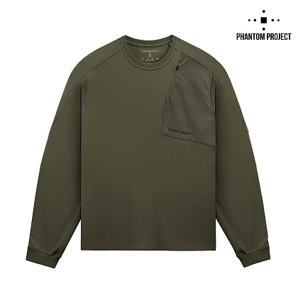 Phantom Project/M-Tac футболка Long Zipper combo Cotton Nylon Ranger Green– Мілітарист - зображення 1