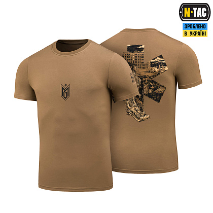 M-Tac футболка бойового медика 3 ОШБр Coyote Brown– Мілітарист - зображення 1