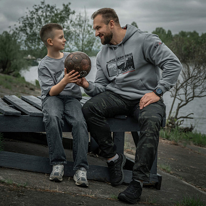 M-Tac кофта Hoodie Чорні Запорожці Cotton Hard Light Grey– Мілітарист - зображення 19
