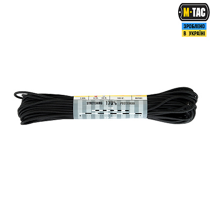 M-Tac паракорд Shock-Cord 3mm Black 15м– Милитарист - фото 2