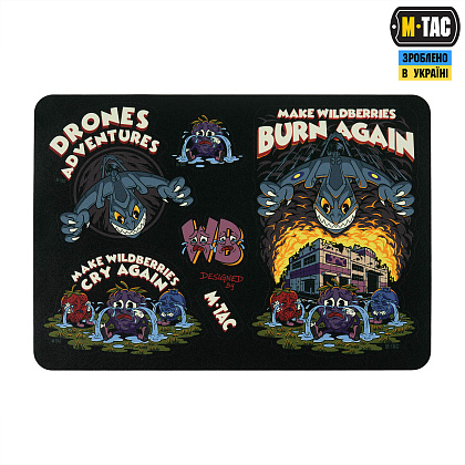 M-Tac наклейки Drones Adventures Sticker Pack Black– Мілітарист - зображення 1