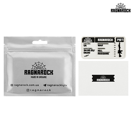 Ragnarock нашивка TICKET to the WAR White– Мілітарист - зображення 2