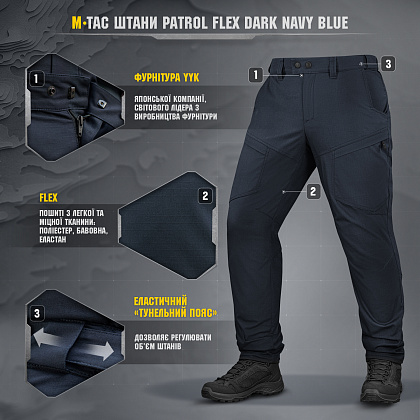 M-Tac брюки Patrol Flex Dark Navy Blue– Милитарист - фото 2
