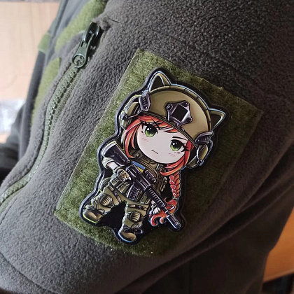 Шеврон Військова дівчина– Мілітарист - зображення 2