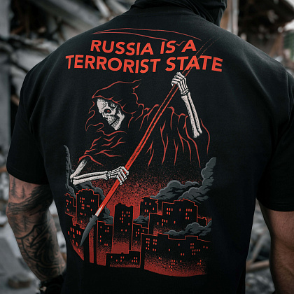 M-Tac футболка russia is a terrorist state Cotton Hard Black– Мілітарист - зображення 18