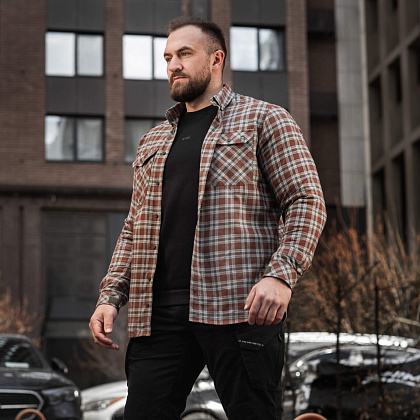 M-Tac сорочка Lumberjack Cotton Shirt Brown/Grey– Мілітарист - зображення 9