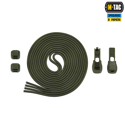 M-Tac шнурки Elastic Shoelaces Ranger Green 120 см– Мілітарист - зображення 1