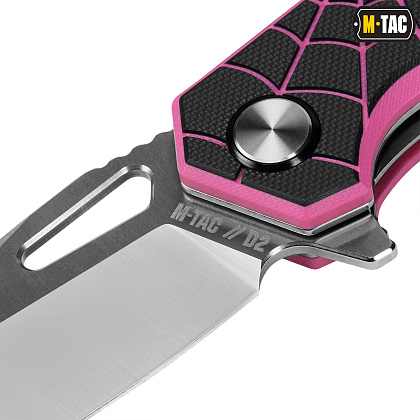 M-Tac ніж складний Type 12 Spider Web Black/Pink/Steel (Сорт 2)– Мілітарист - зображення 7
