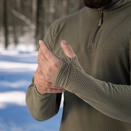 M-Tac термосорочка фліс Delta Level 2 Hex Tan– Мілітарист - зображення 13