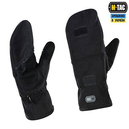 M-Tac рукавички безпалі з клапаном Windblock 295 Black– Мілітарист - зображення 4