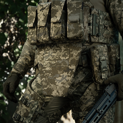 M-Tac фартук противоосколочный с баллистическим пакетом 1 класс (BRONYX) Laser Cut MM14– Милитарист - фото 17