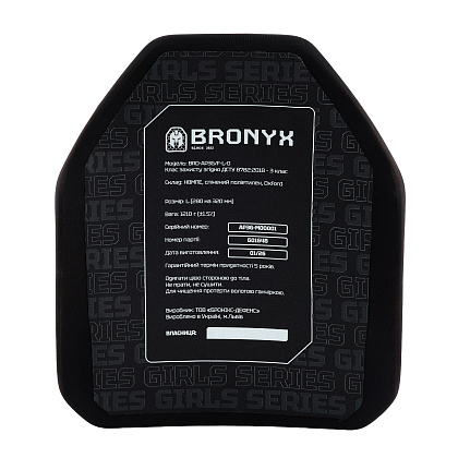 BRONYX комплект бронеплит (2 шт) G-Series 3-го класса размер L– Милитарист - фото 3