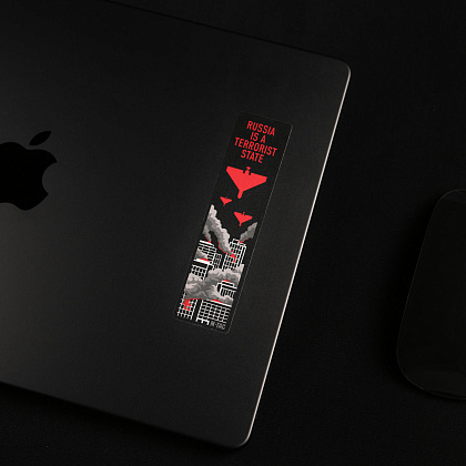 M-Tac наклейка russia is a terrorist state Black– Мілітарист - зображення 7