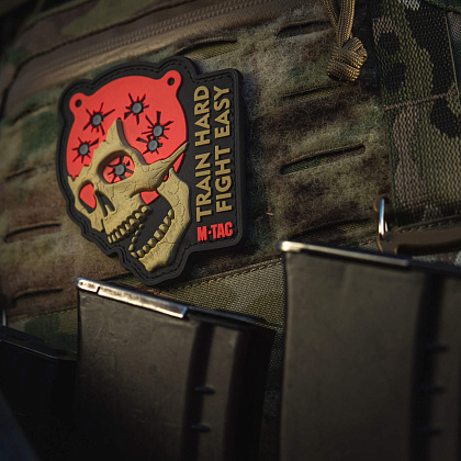 M-Tac нашивка Train Hard Fight Easy PVC Black/Red– Милитарист - фото 6