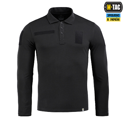 M-Tac поло тактичне довгий рукав 65/35 Black– Мілітарист - зображення 2