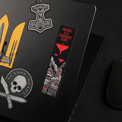 M-Tac наклейка russia is a terrorist state Black– Мілітарист - зображення 11