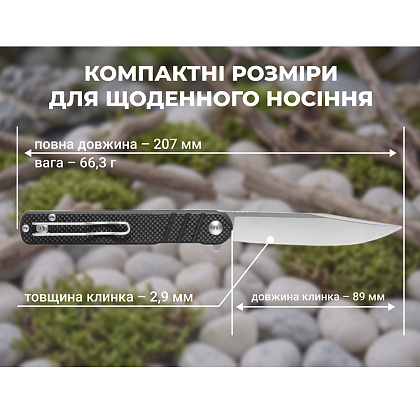 Ganzo ніж складний G772 Black– Мілітарист - зображення 9