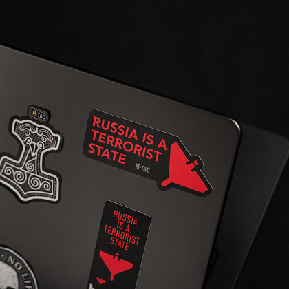 M-Tac наклейка russia is a terrorist state Small Black– Милитарист - фото 12