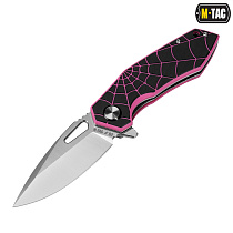 M-Tac ніж складний Type 12 Spider Web Black/Pink/Steel– Мілітарист
