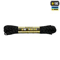 M-Tac паракорд Reflective Traser Black 15м– Мілітарист