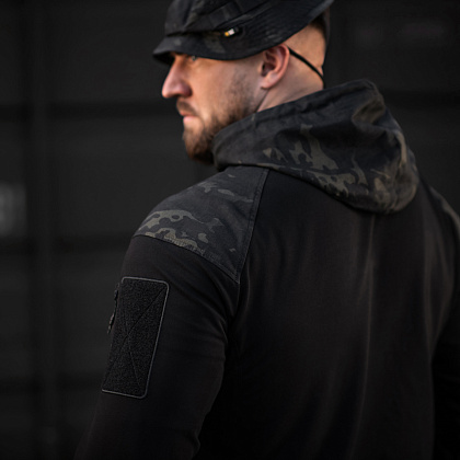 M-Tac кофта Hoodie Combat Black Edition Black Multicam– Милитарист - фото 19