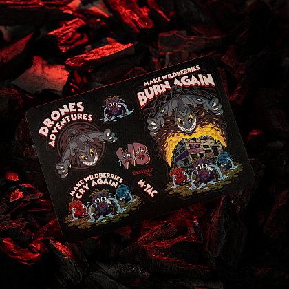 M-Tac наклейки Drones Adventures Sticker Pack Black– Милитарист - фото 8