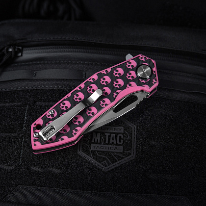 M-Tac ніж складний Type 12 Skull Black/Pink/Steel– Мілітарист - зображення 20
