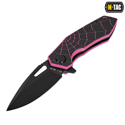 M-Tac ніж складний Type 12 Spider Web Black/Pink– Мілітарист - зображення 1