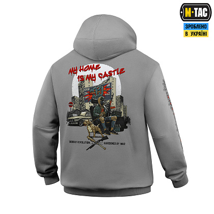 M-Tac кофта Hoodie My Home is my Castle Oversize Hard Light Grey– Мілітарист - зображення 5
