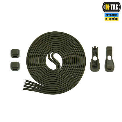 M-Tac шнурки Elastic Shoelaces OD Green 120 см– Мілітарист - зображення 1