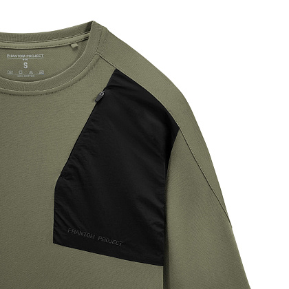 Phantom Project/M-Tac футболка Long Zipper combo Cotton Nylon Light Olive– Мілітарист - зображення 3