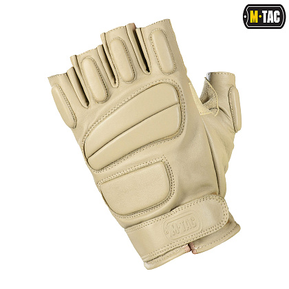 M-Tac рукавички безпалі шкіряні Assault Tactical Mk.1 Khaki– Мілітарист - зображення 3
