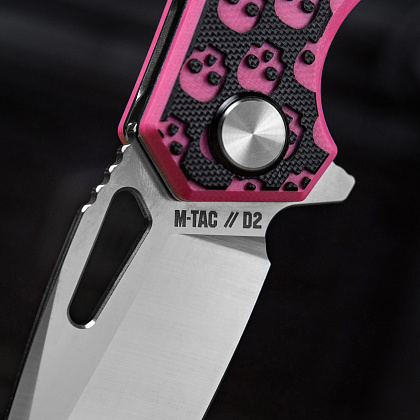 M-Tac ніж складний Type 12 Skull Black/Pink/Steel– Мілітарист - зображення 16