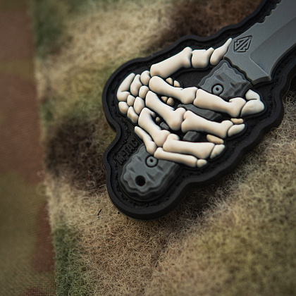 M-Tac нашивка Skeleton Knife PVC Grey– Милитарист - фото 9
